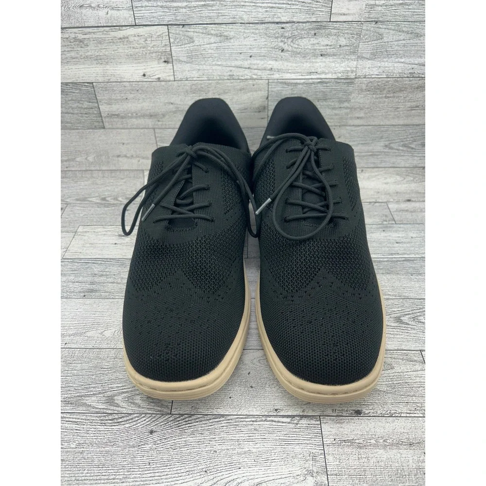 Orthofeet 468 Men Black Knit Wingtip Oxford Shoes Size 10 D Medium Ortho-Cushion